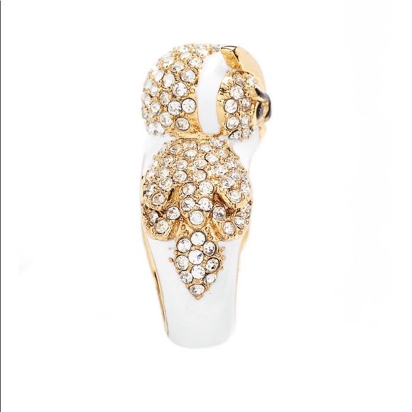 IN PERFECT CONDITION! LIKE NEW! KATE SPADE “STAR BRIGHT” PAVE OWL RING SIZE 8 - Picture 5 of 13